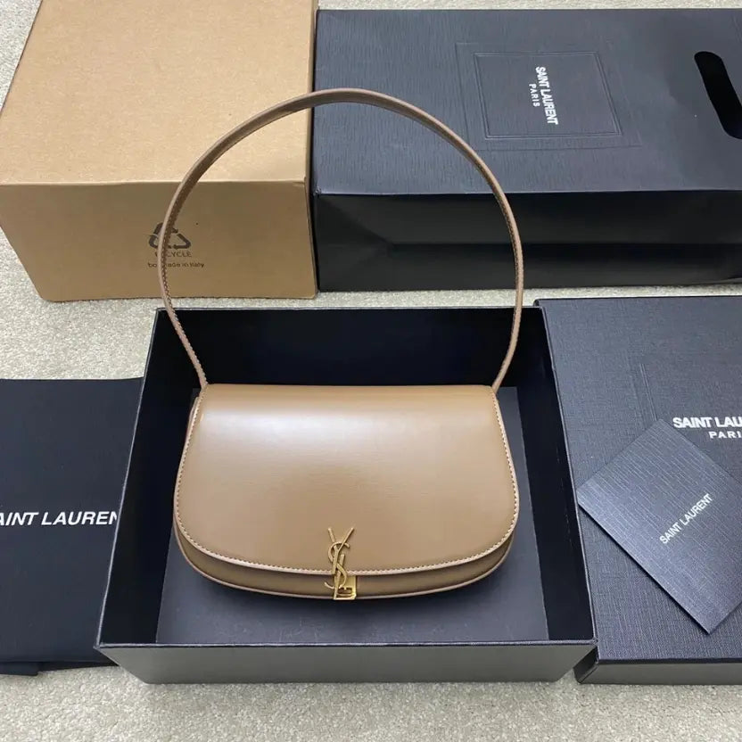 Boutique Quality || YSL Mini Voltaire Shoulder Bag in Brown