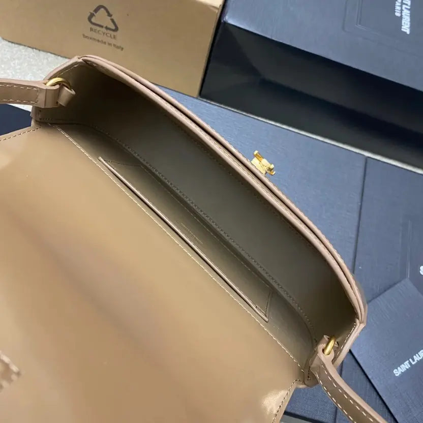 Boutique Quality || YSL Mini Voltaire Shoulder Bag in Brown