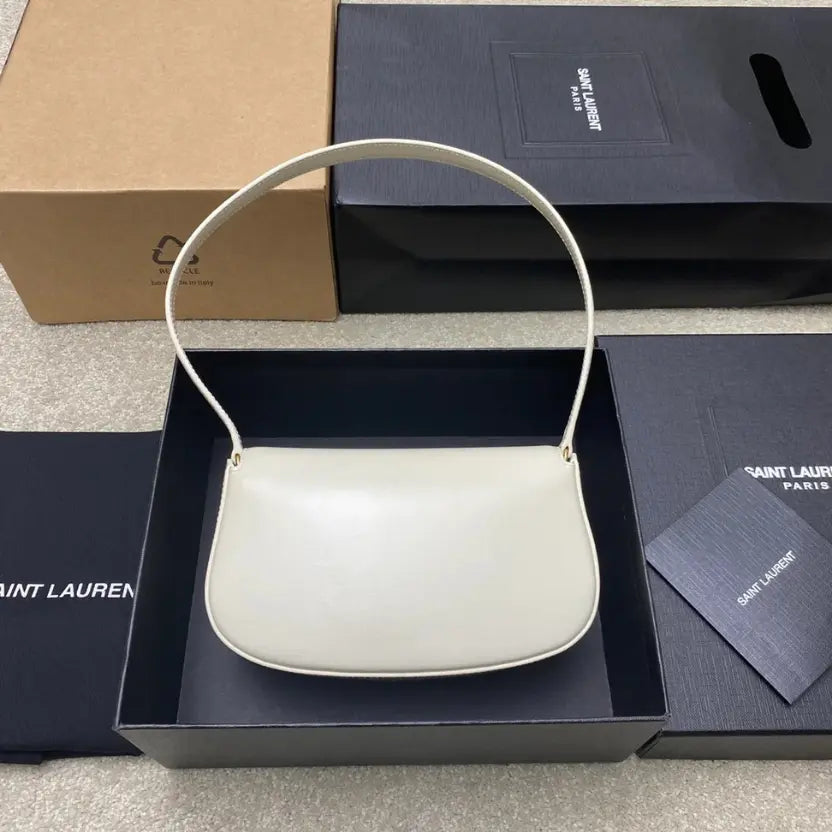 Boutique Quality || YSL Mini Voltaire Shoulder Bag in White