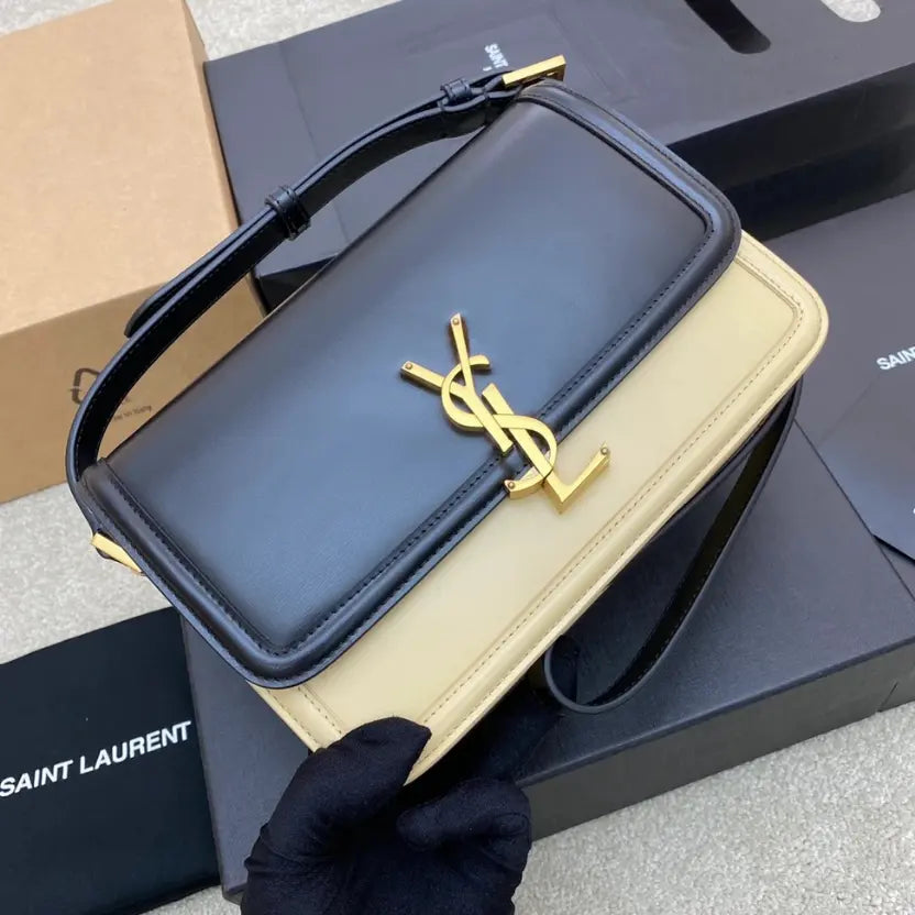 Boutique Quality || YSL Gray Gold Crossbody Bag
