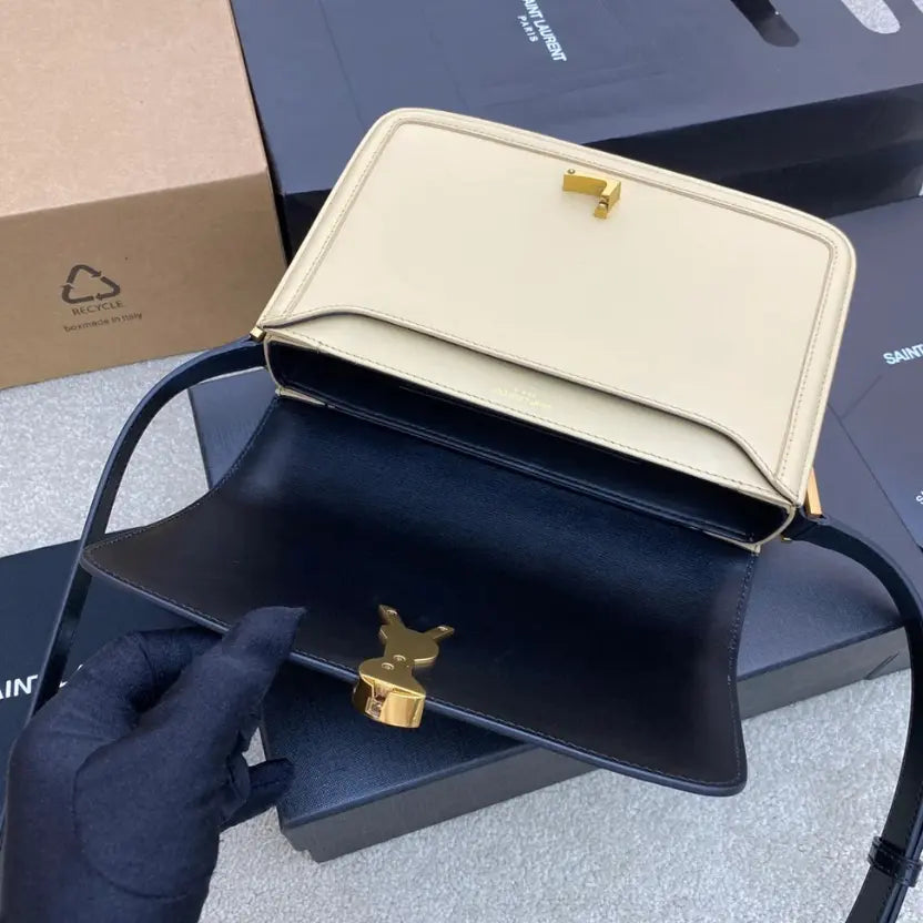 Boutique Quality || YSL Gray Gold Crossbody Bag