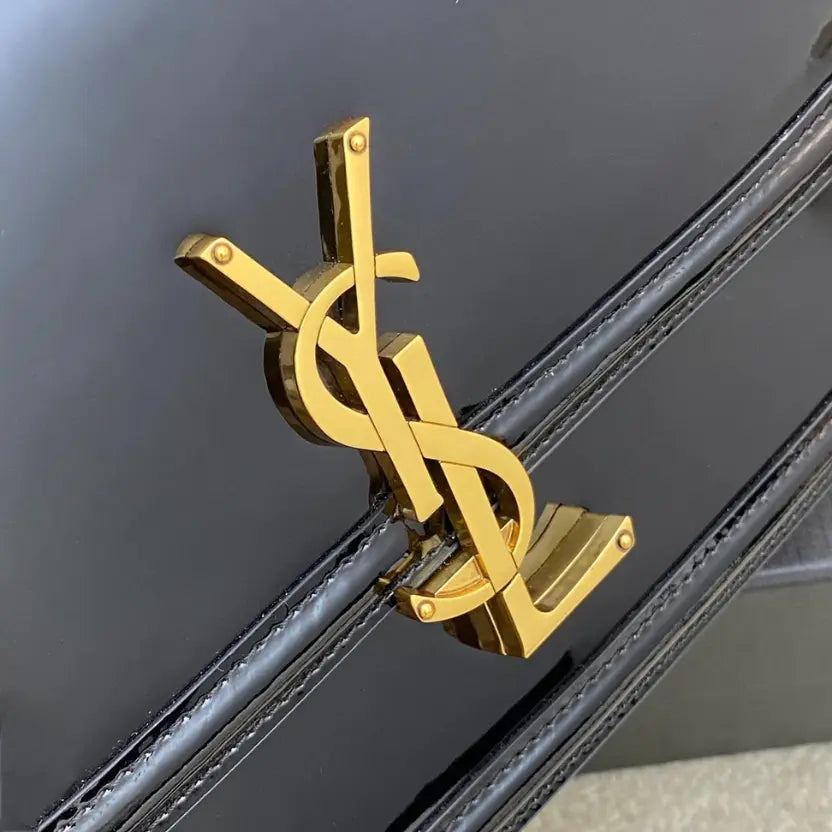 Boutique Quality || YSL Leather Black/Gold Buckle Crossbody Bag