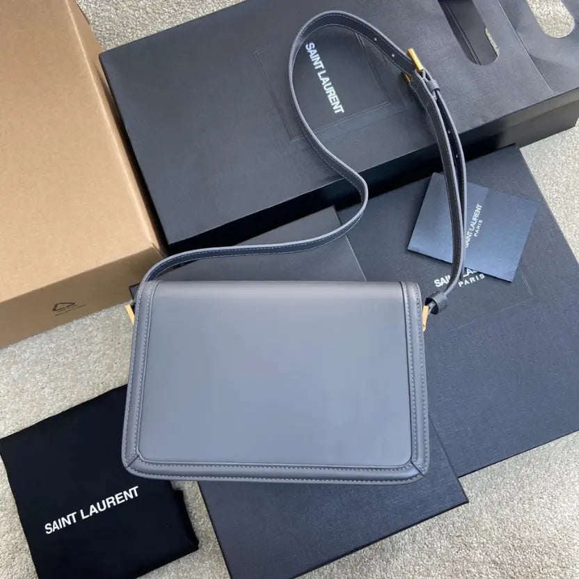 Boutique Quality || YSL Gray Gold Crossbody Bag