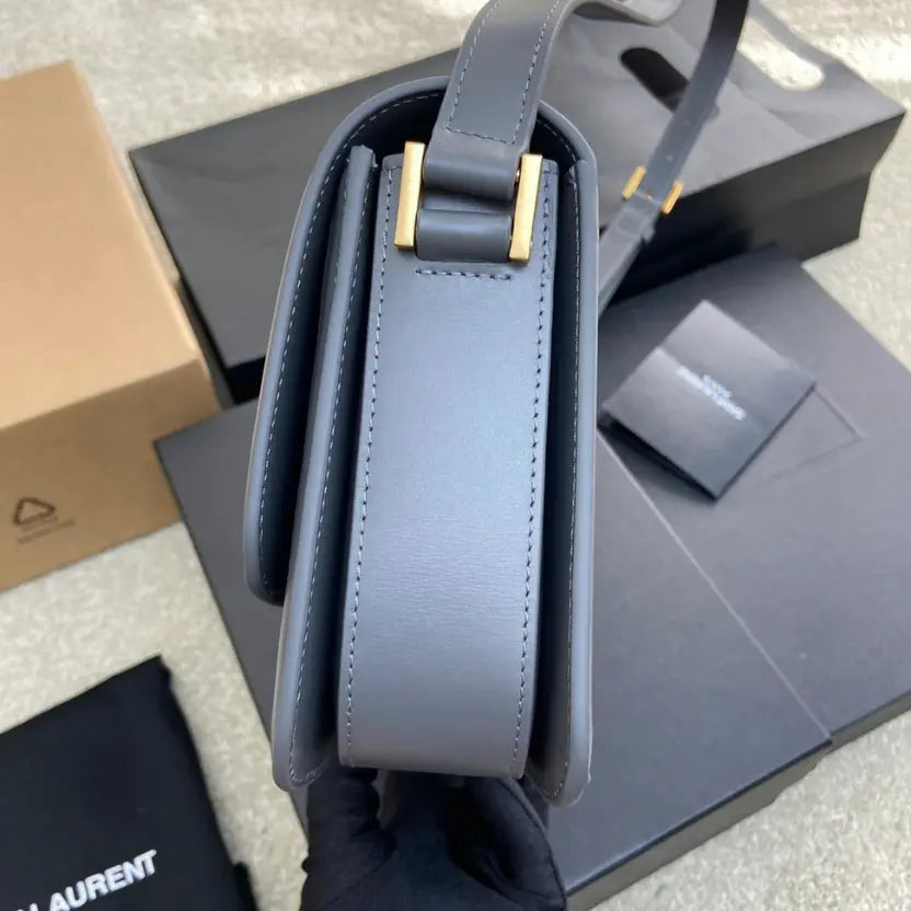 Boutique Quality || YSL Gray Gold Crossbody Bag