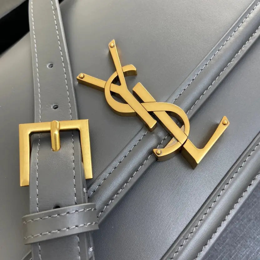 Boutique Quality || YSL Gray Gold Crossbody Bag