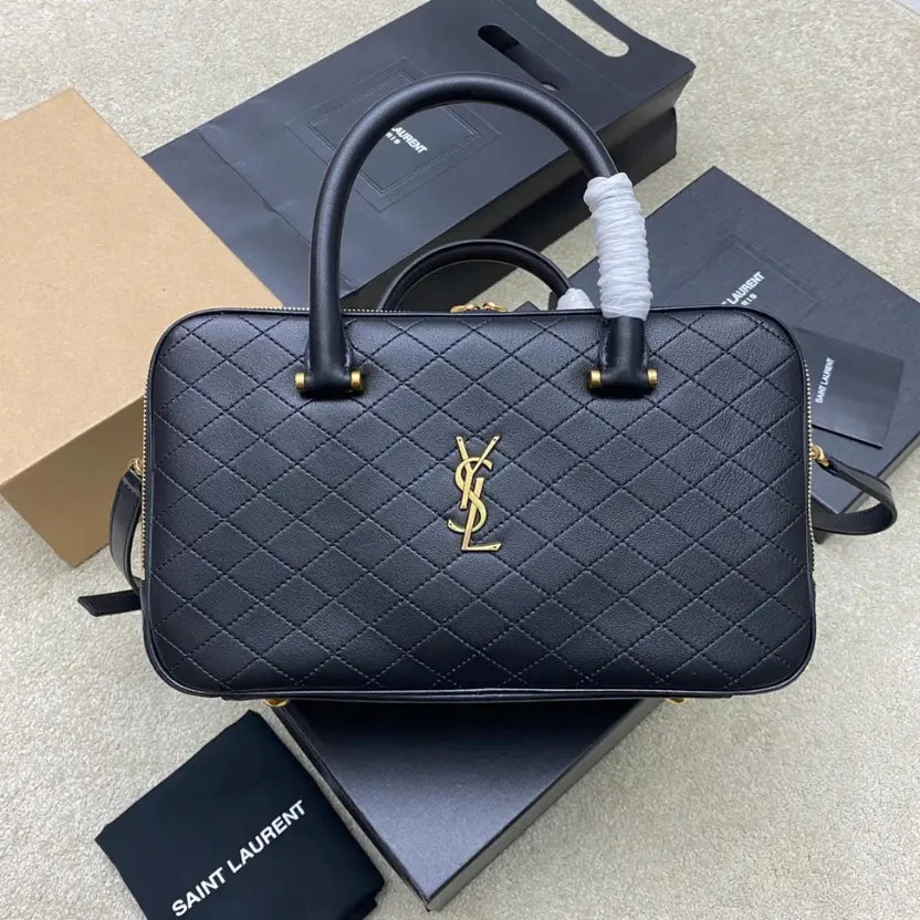 Boutique Quality || YSL Quilted Lambskin Luggage Bag
