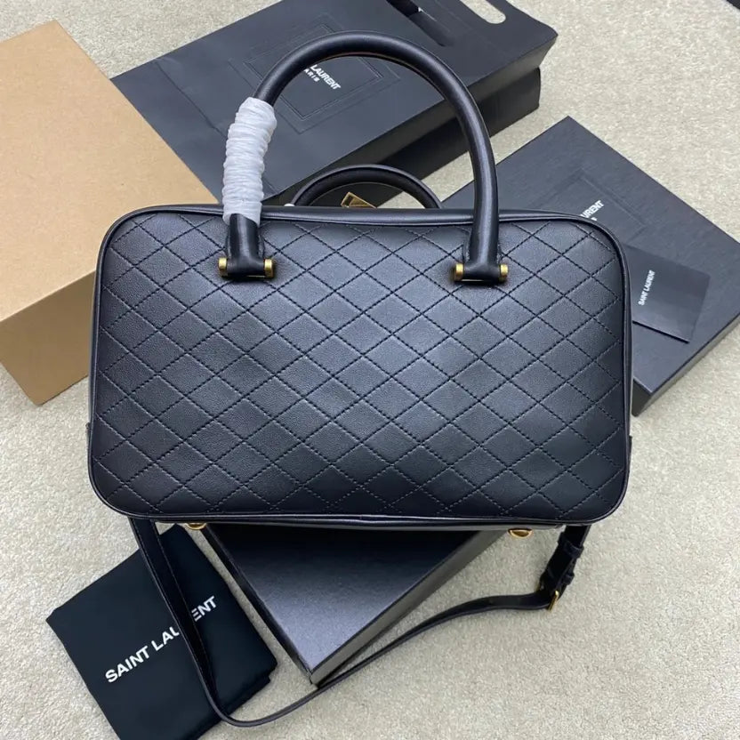Boutique Quality || YSL Quilted Lambskin Luggage Bag