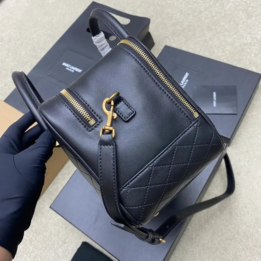 Boutique Quality || YSL Quilted Lambskin Luggage Bag