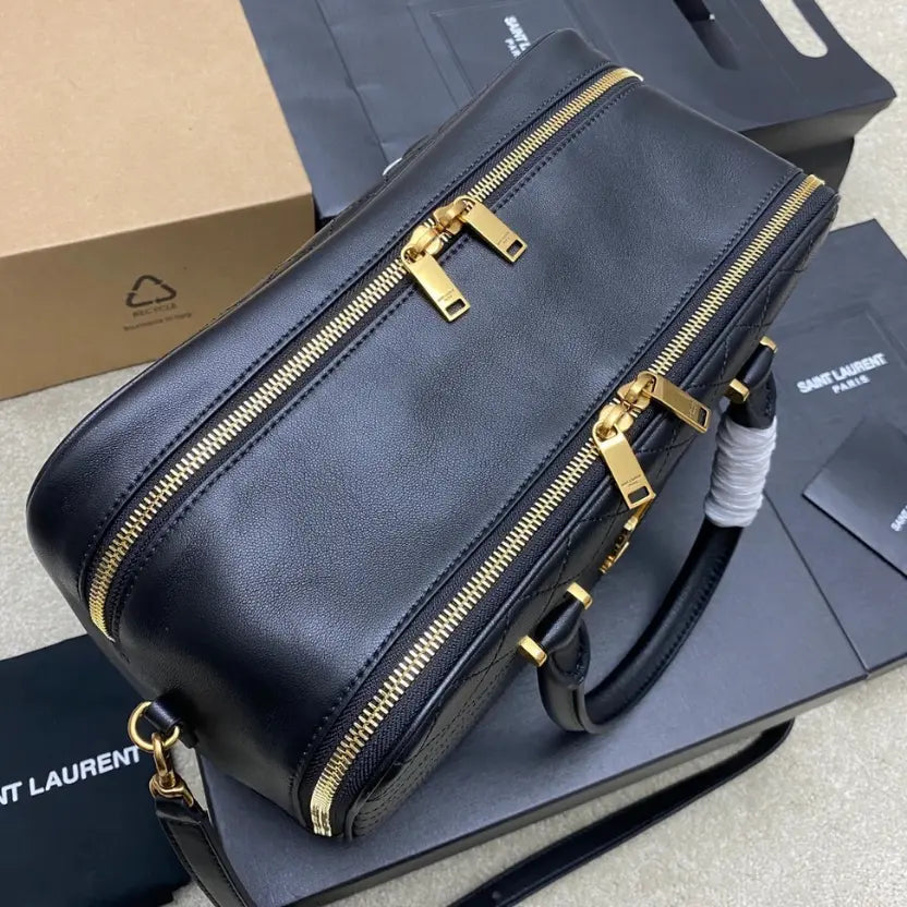 Boutique Quality || YSL Quilted Lambskin Luggage Bag