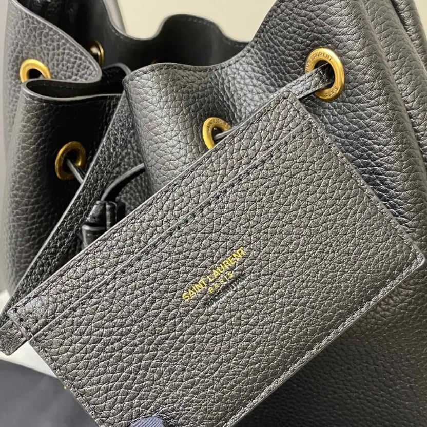 Boutique Quality || YSL Small Hobo Bucket Bag in Black