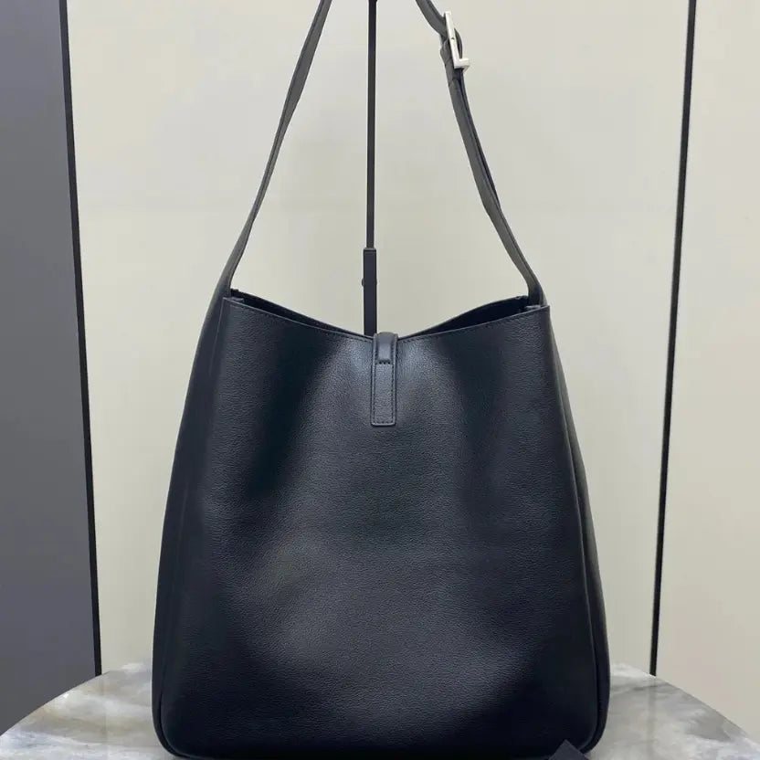 Boutique Quality || YSL Black Large Smooth Leather Handbag