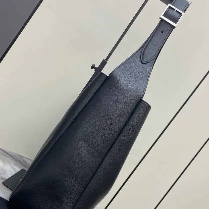 Boutique Quality || YSL Black Large Smooth Leather Handbag