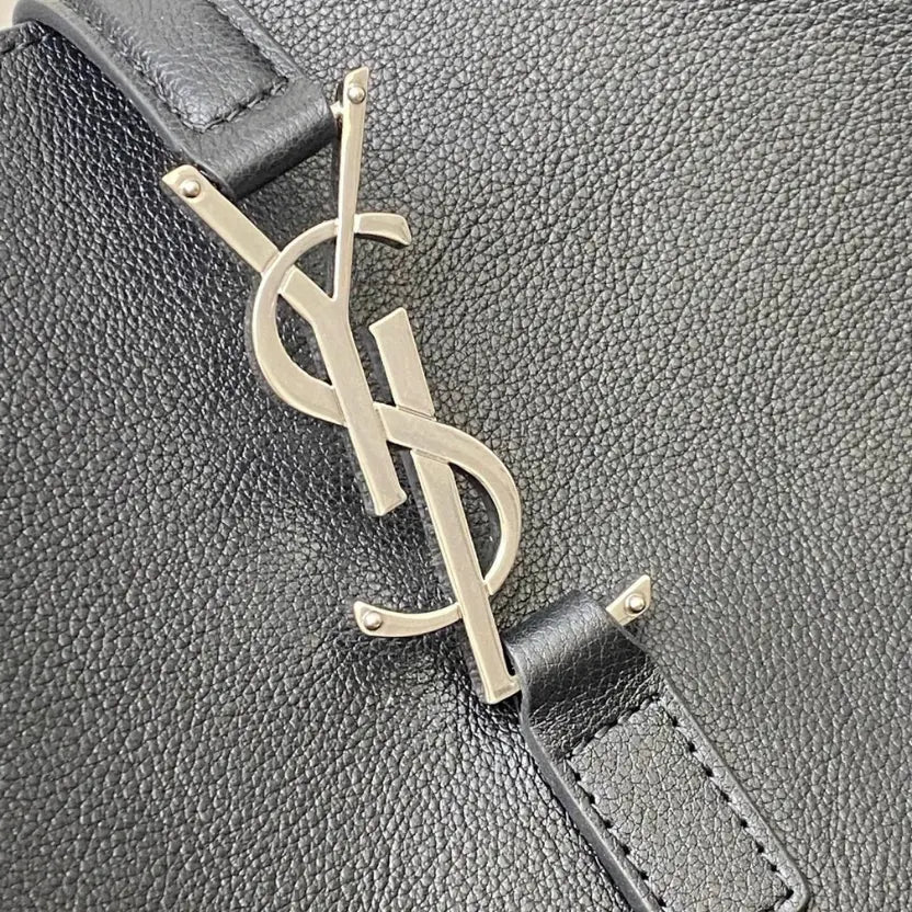 Boutique Quality || YSL Black Large Smooth Leather Handbag