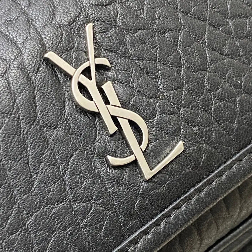 Boutique Quality || YSL Elephant Print Black/Silver Mini Size Crossbody Bag