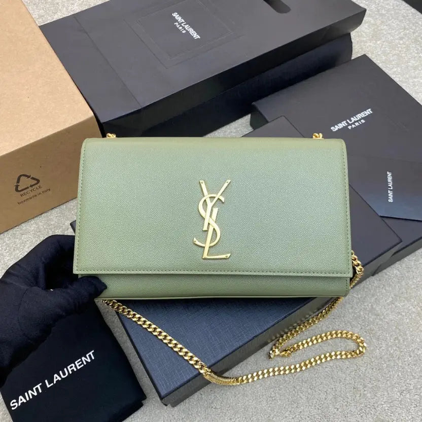 Boutique Quality || YSL Spherical Matcha Kate Chain Crossbody Bag
