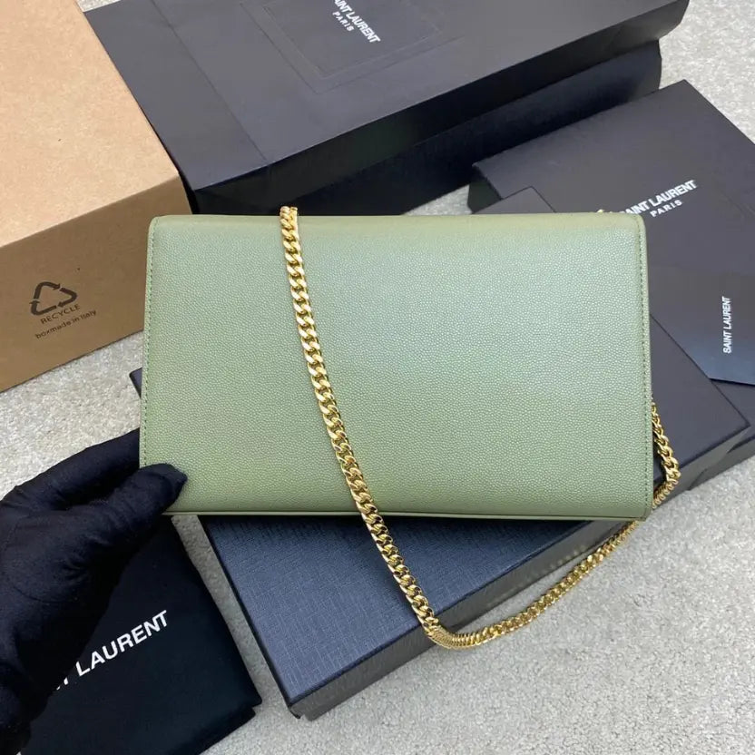 Boutique Quality || YSL Spherical Matcha Kate Chain Crossbody Bag