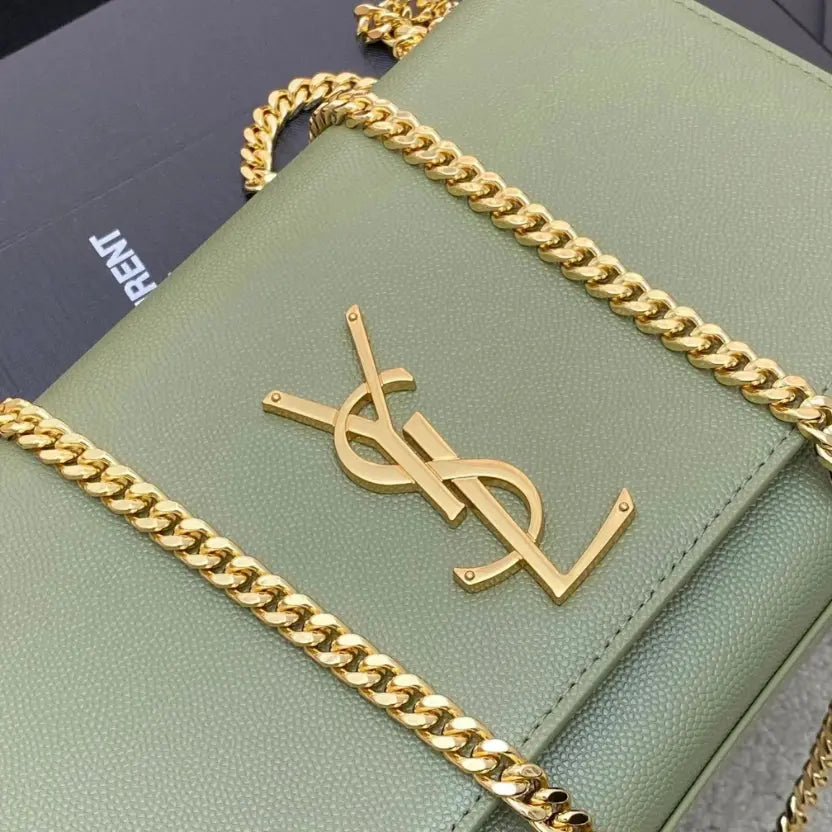 Boutique Quality || YSL Spherical Matcha Kate Chain Crossbody Bag