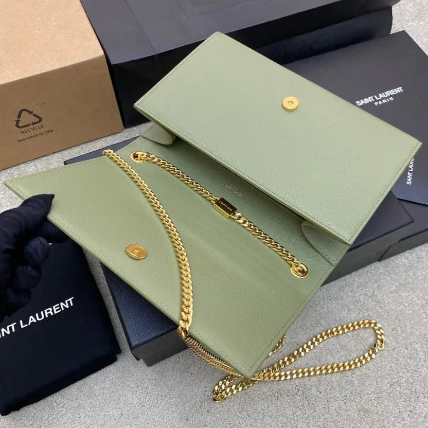 Boutique Quality || YSL Spherical Matcha Kate Chain Crossbody Bag