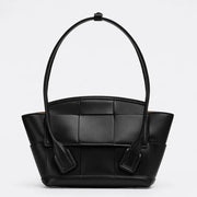 Boutique Quality || Bottega Veneta Arco Small Bag In Black Intrecciato Calfskin