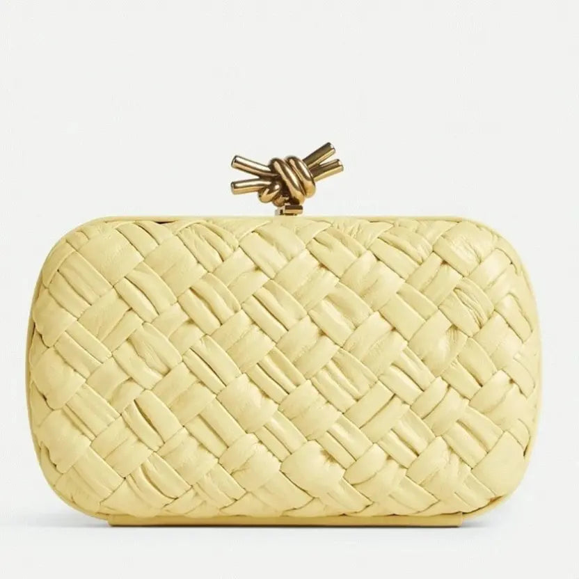 Boutique Quality || Bottega Veneta Knot Minaudiere Clutch Ice Cream Foulard