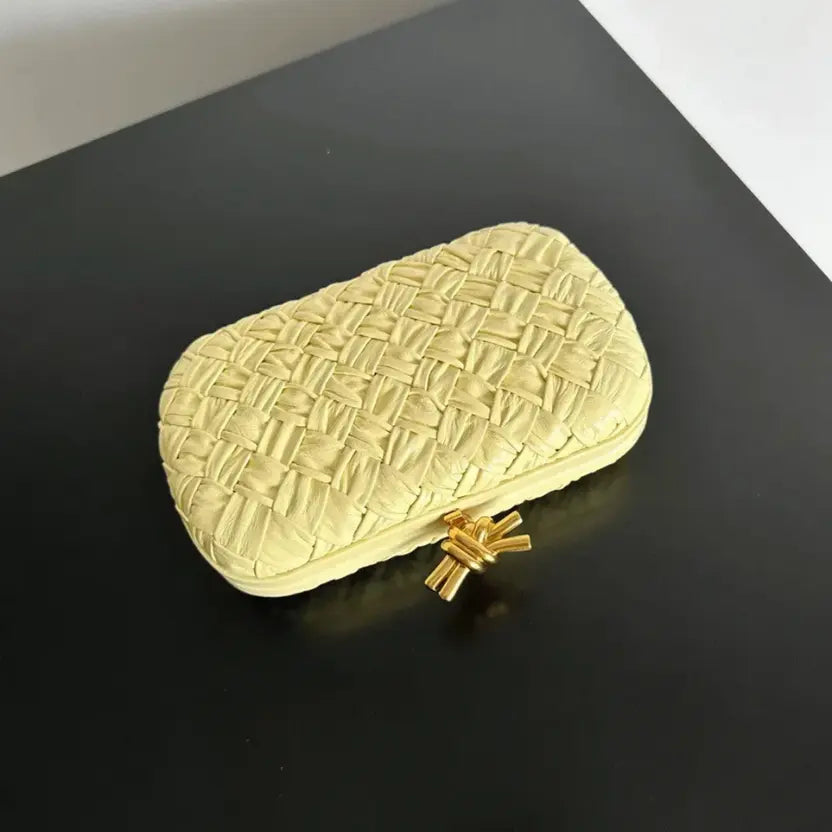 Boutique Quality || Bottega Veneta Knot Minaudiere Clutch Ice Cream Foulard