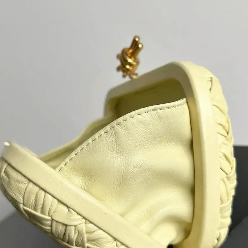 Boutique Quality || Bottega Veneta Knot Minaudiere Clutch Ice Cream Foulard
