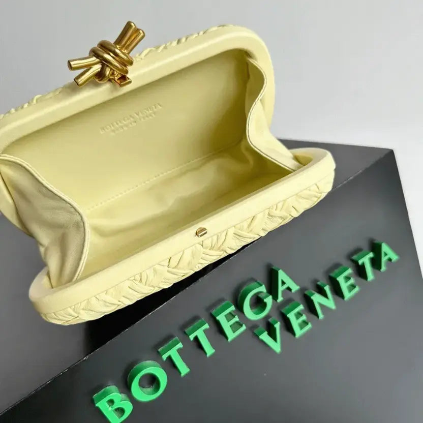 Boutique Quality || Bottega Veneta Knot Minaudiere Clutch Ice Cream Foulard