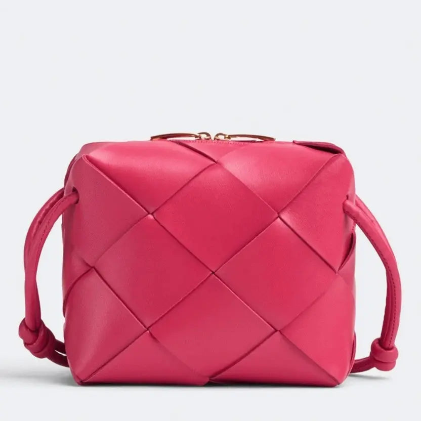 Boutique Quality || Bottega Veneta Mini Cassette Camera Bag Cranberry