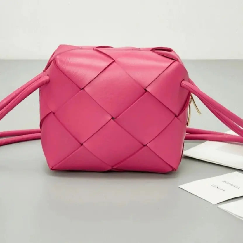 Boutique Quality || Bottega Veneta Mini Cassette Camera Bag Cranberry