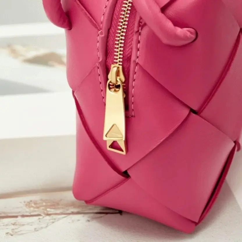 Boutique Quality || Bottega Veneta Mini Cassette Camera Bag Cranberry