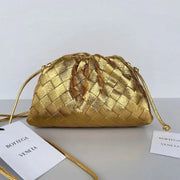 Boutique Quality || Bottega Veneta Mini Pouch with Strap Gold