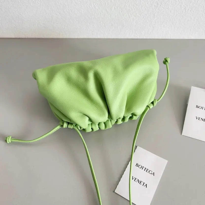 Boutique Quality || Bottega Veneta Mini Pouch with Strap Pistachio