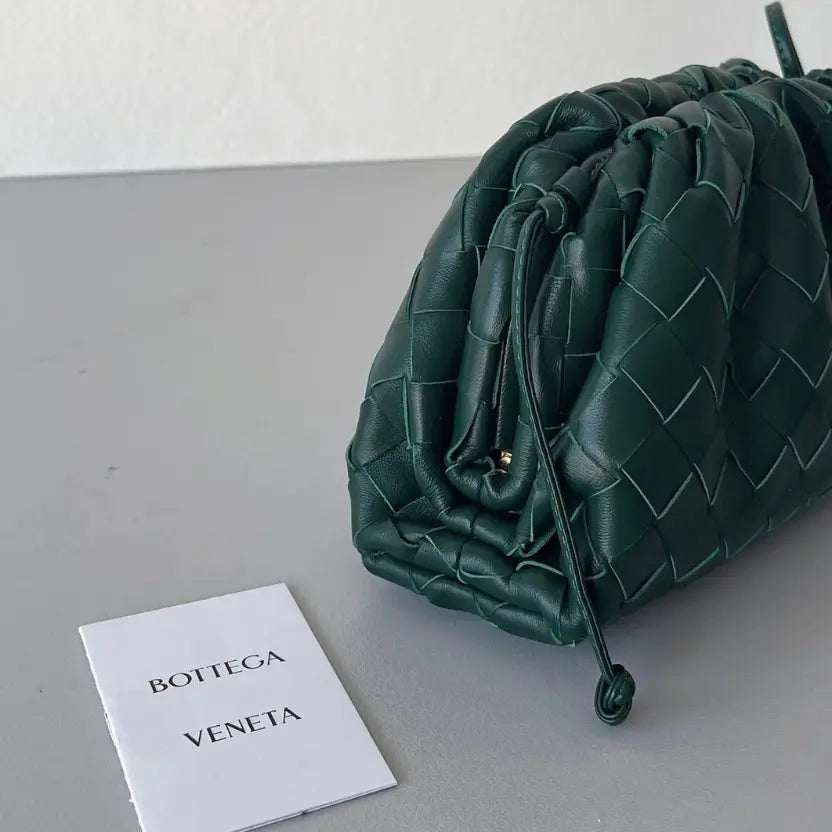 Boutique Quality || Bottega Veneta Mini Pouch with Strap Raintree
