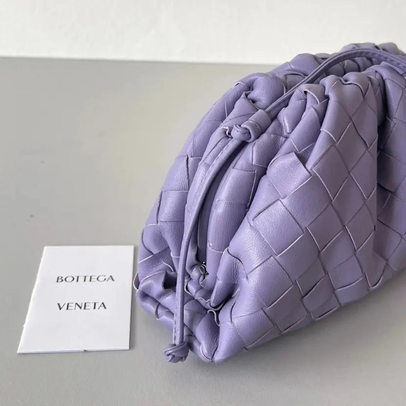 Boutique Quality || Bottega Veneta Mini Pouch with Strap Wisteria