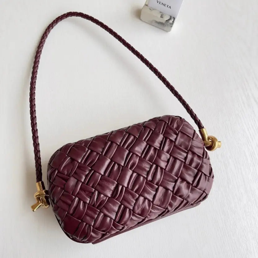 Boutique Quality || Bottega Veneta Knot Minaudiere On Strap Barolo Foulard Intreccio