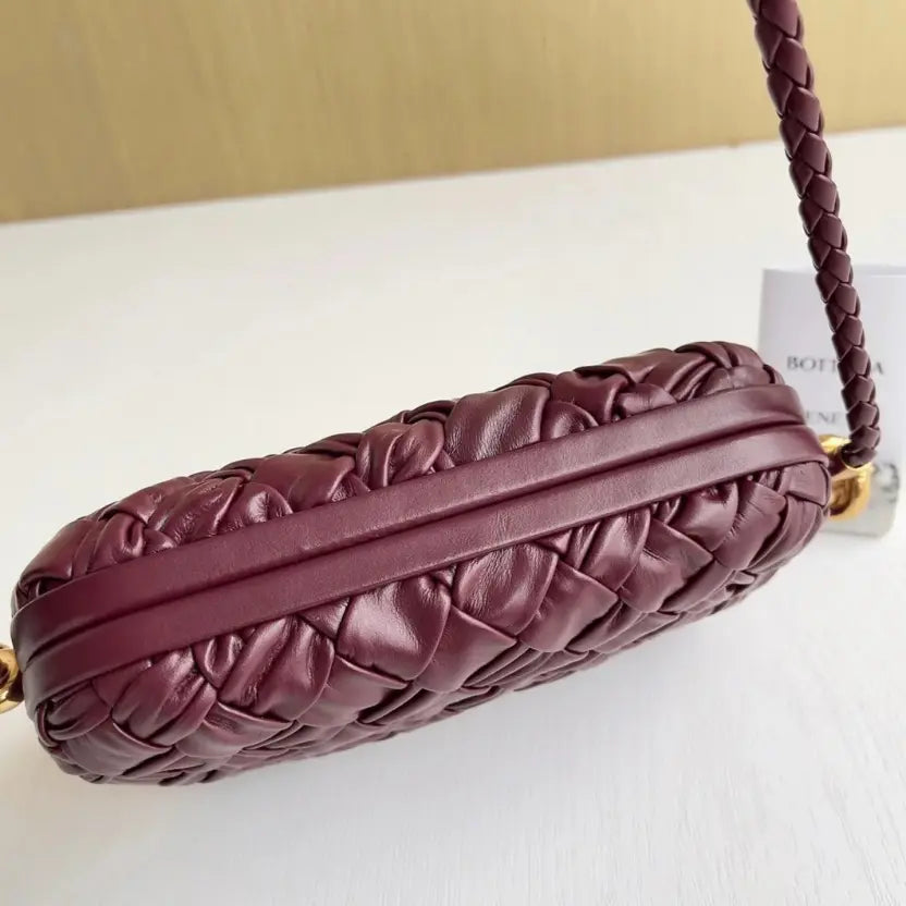 Boutique Quality || Bottega Veneta Knot Minaudiere On Strap Barolo Foulard Intreccio