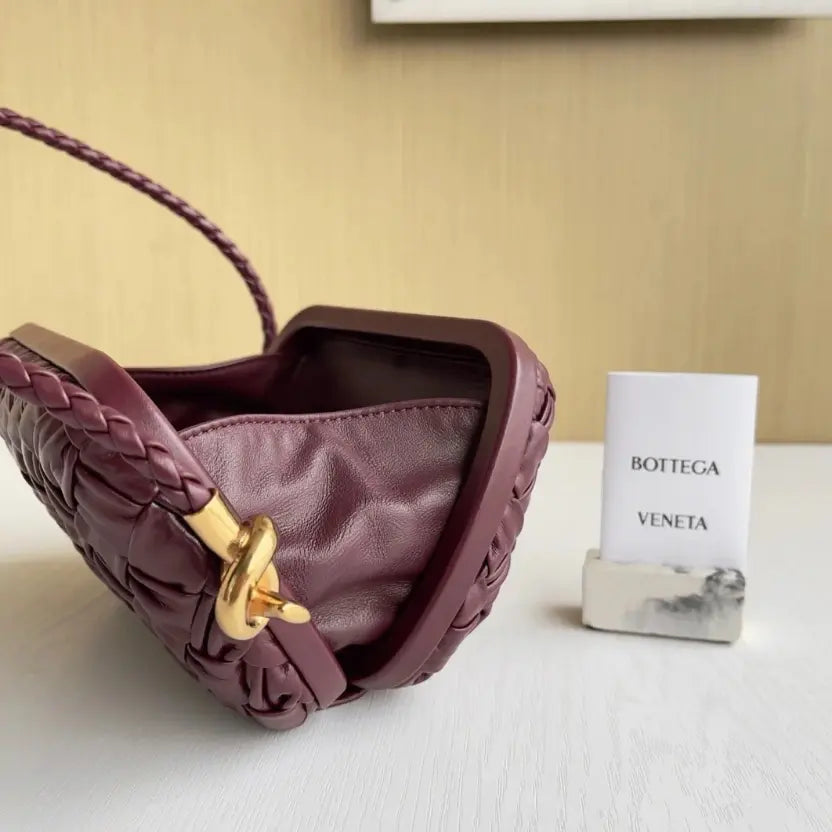 Boutique Quality || Bottega Veneta Knot Minaudiere On Strap Barolo Foulard Intreccio