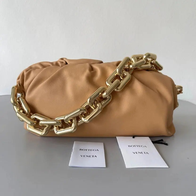 Boutique Quality || Bottega Veneta The Chain Pouch Bag Almond