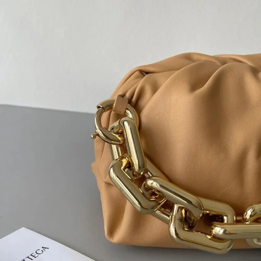 Boutique Quality || Bottega Veneta The Chain Pouch Bag Almond
