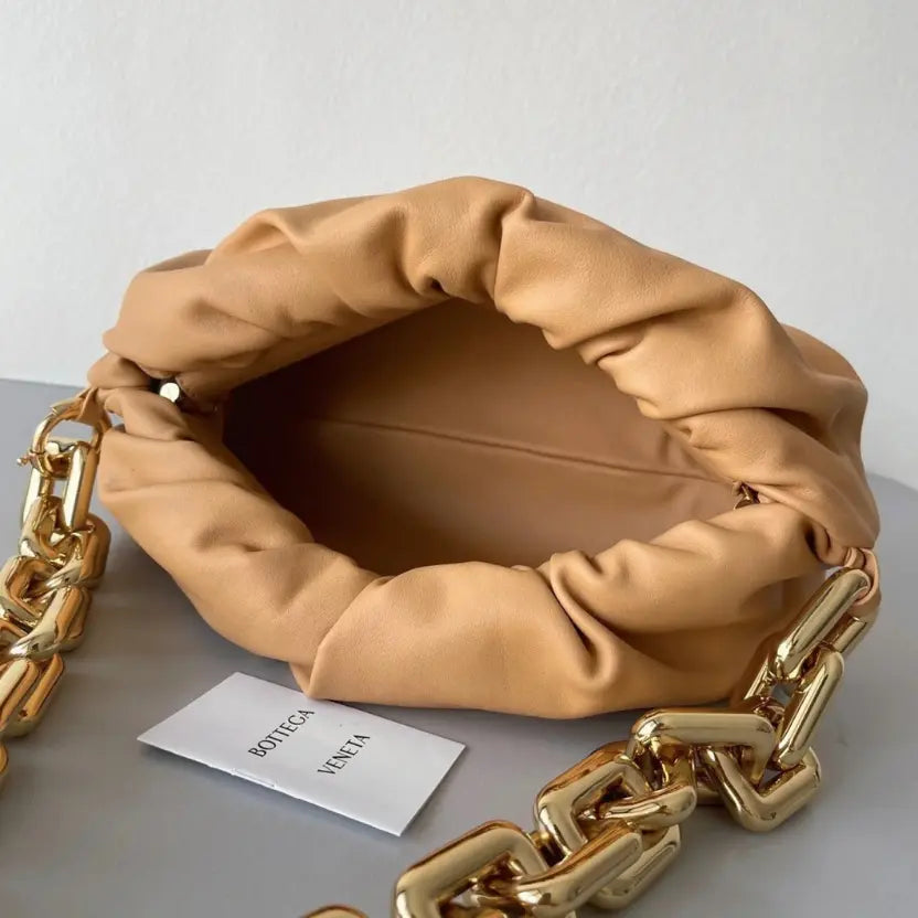 Boutique Quality || Bottega Veneta The Chain Pouch Bag Almond