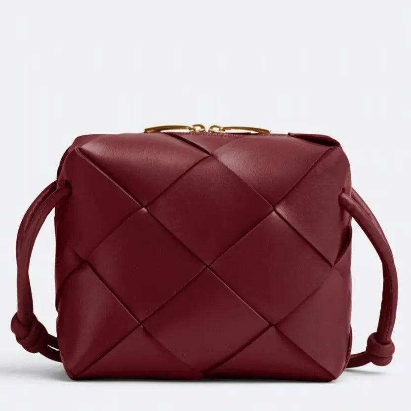 Boutique Quality || Bottega Veneta Mini Cassette Camera Bag Bordeaux