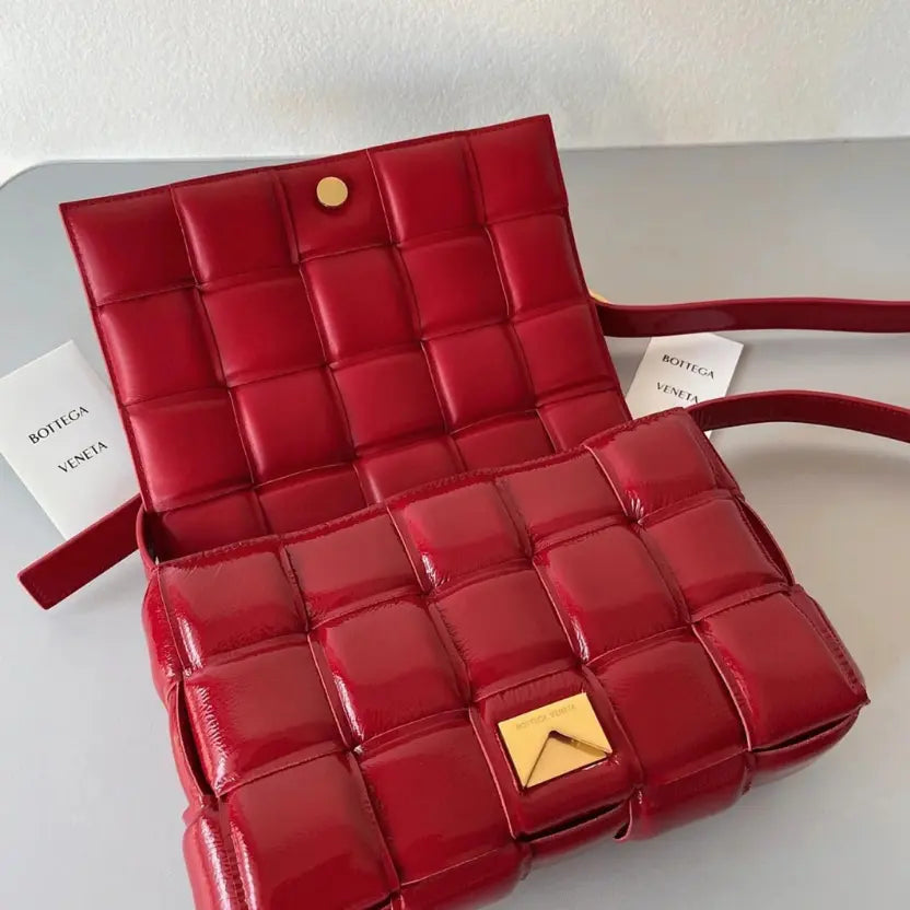 Boutique Quality || Bottega Veneta Padded Cassette Bag In Red