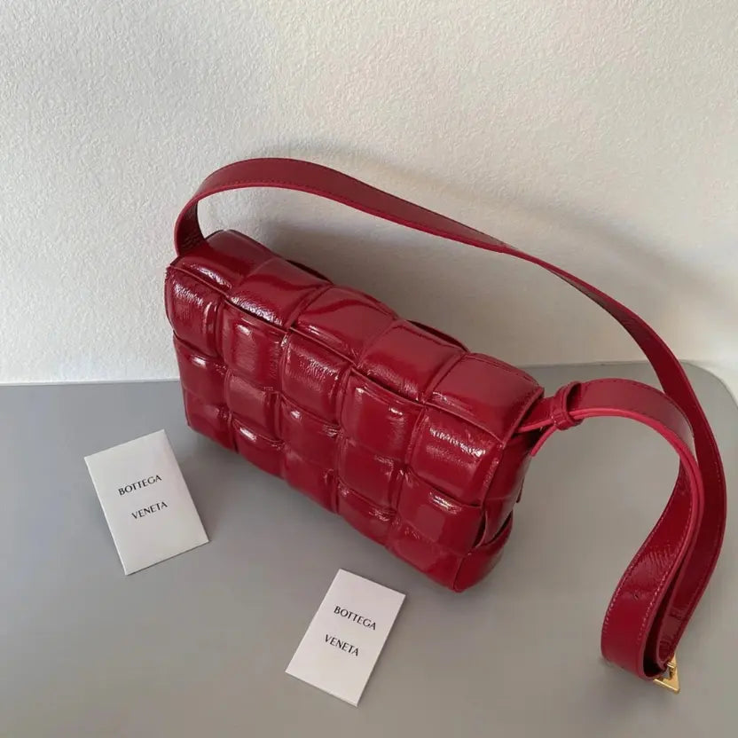 Boutique Quality || Bottega Veneta Padded Cassette Bag In Red