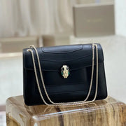 Boutique Level Quality || Bvlgari Serpenti Forever "Double" flap bag in black