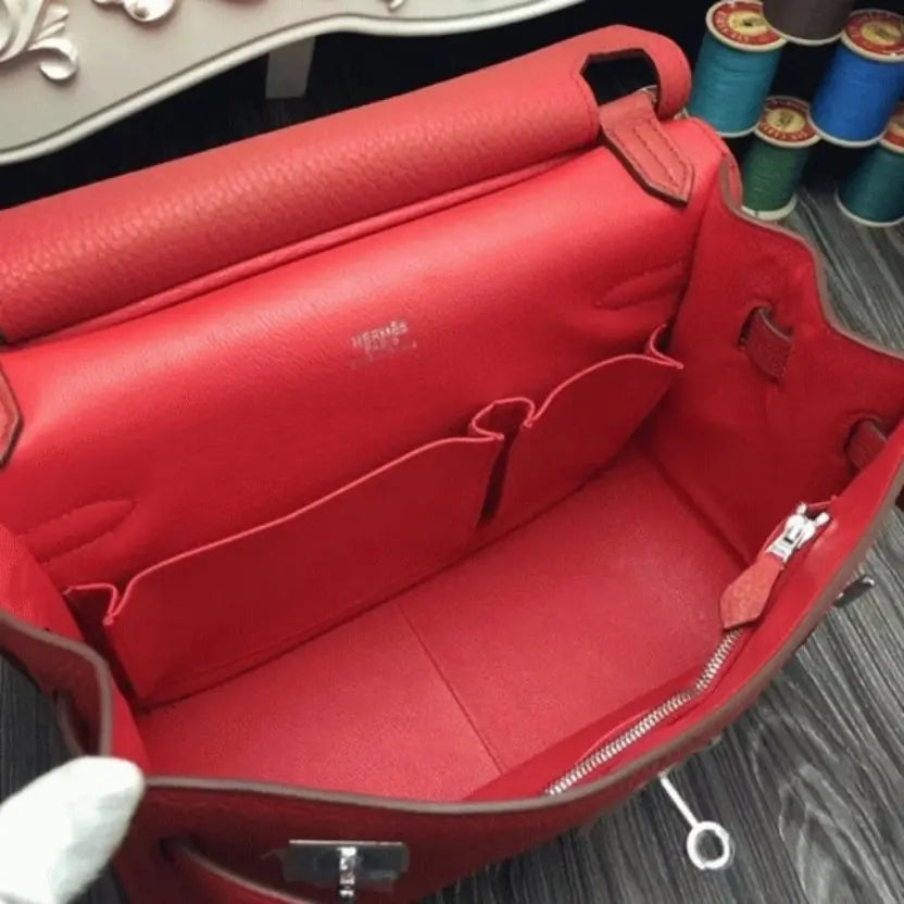 Boutique Quality || Large Red Hermes Jypsiere 31cm Handbag