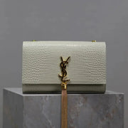 Boutique Quality || YSL KATE 24cm Tassel Bag in White