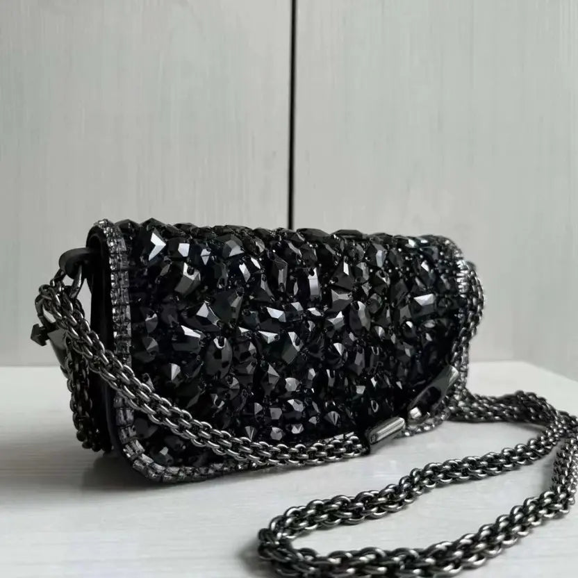 Boutique Level Quality || Valentino Garavani Small Locò Shoulder Bag in Black Leather