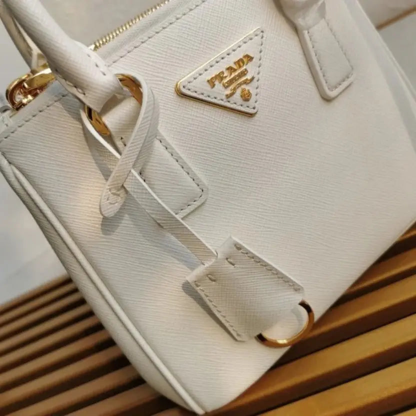 Boutique Quality || Prada White Mini Galleria Bag