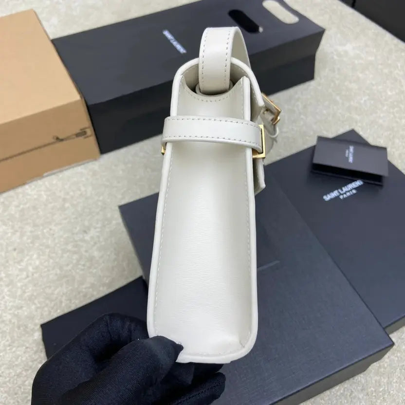 Boutique Quality || YSL White Baguette Bag