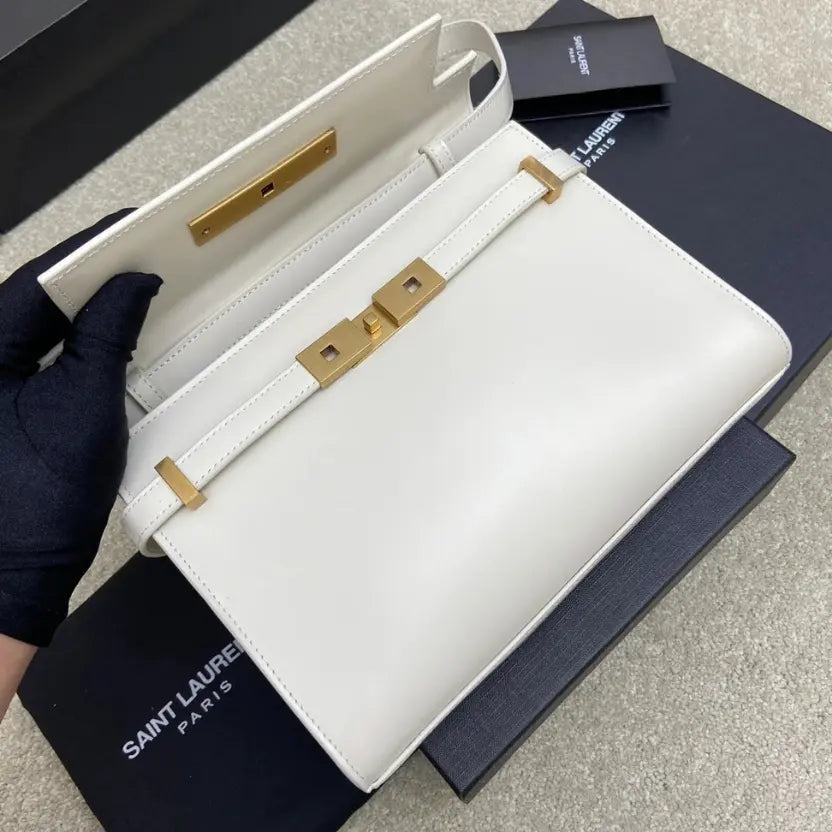Boutique Quality || YSL White Baguette Bag